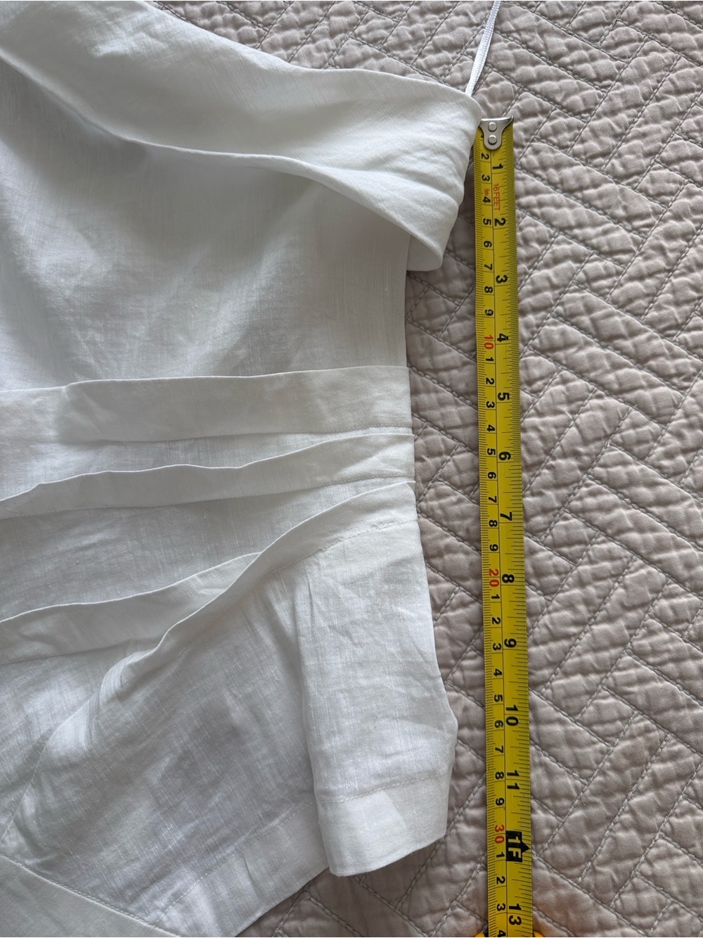 Zara White One-Shoulder Asymmetric Blouse Top Size M Coquette Girl Coastal Beach - Picture 6 of 17